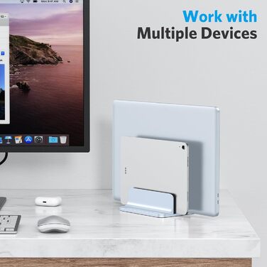 Підставка для ноутбука OMOTON: регульована, для екранів до 17.3 дюймів, сумісна з MacBook Air/Pro (блакитна)