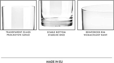 Стакани для віскі KROSNO / набір з 6 300 мл / змішана колекція / ідеально підходить для дому ресторанів і вечірок / Wlschma