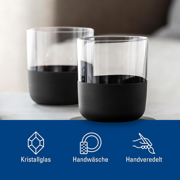 Набір келихів Villeroy & Boch Manufacture Rock (4 шт, 300 мл) - келих для лонгдрінку, коктейлю, каїпіріньї, мохіто, ручна робота, кришталь