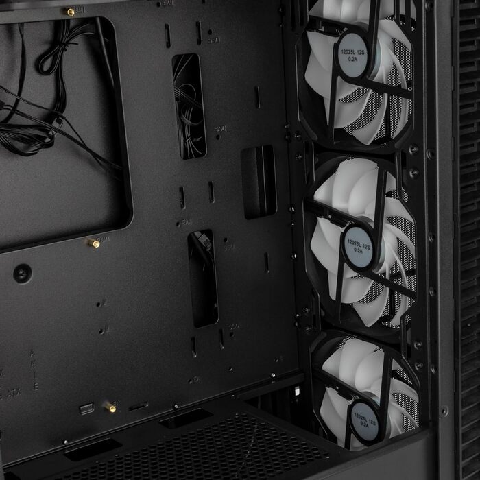 Корпус для ПК Kolink Observatory HF Mesh, 6 ARGB-вентиляторів, підтримка відеокарт до 330 мм, ATX, металева сітчаста передня панель, сталь, Mid-Tower, чорний
