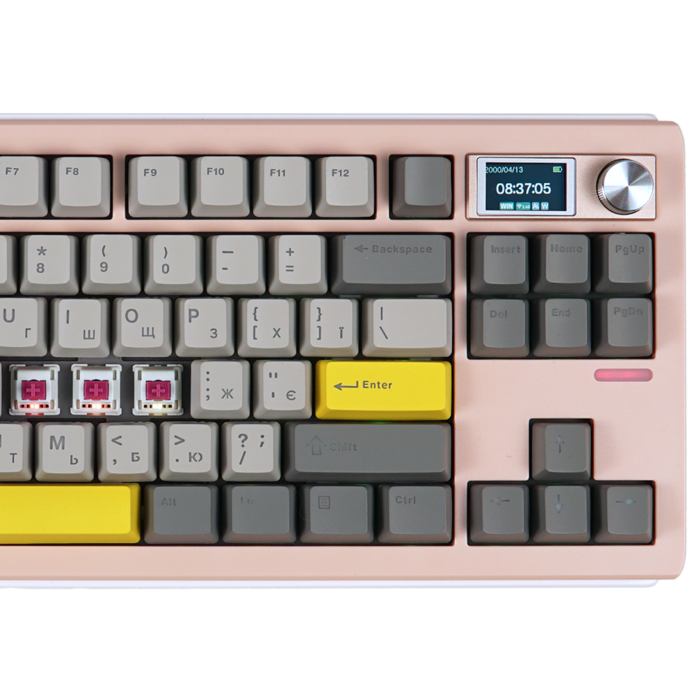 Клавіатура механічна бездротова EPOMAKER Shadow-S Wisteria Linear Pink (SHS-P-WL)