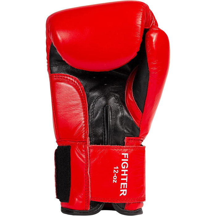 Боксерські рукавички Benlee зі шкіри Fighter Red / Black на 14 унцій одномісні