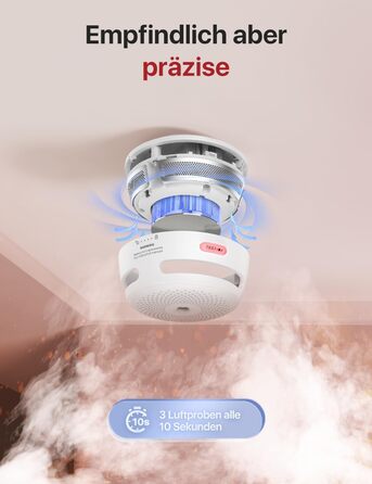 X-Sense Детектор диму автономний 10 років батарея, не сумісний з базовою станцією, міні-пожежовиявлювач, 6 шт.