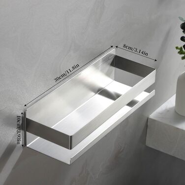 Підставка для душу без свердління - 2 шт. органайзер для ванної кімнати з нержавіючої сталі, полиця для душу без свердління, тримач для шампуню (2 шт., сріблястий)