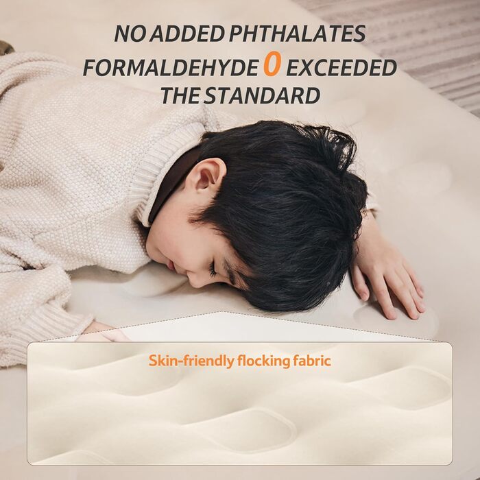 Надувна матрац Naturehike для 2 осіб з електричним насосом, 200x150x25 см. Самостійно надувна, преміум-якість, для кемпінгу та дому. Колір: коричневий.