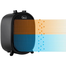 Обігрівач керамічний Midea NF20-20ABE 2000W, для дому, портативний, чорний