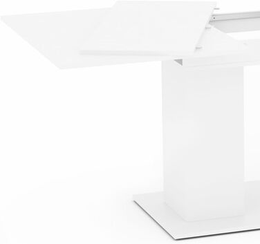 Розсувний обідній стіл Vicco Dix, дуб Goldkraft, 140 x 90 см, колір білий / Flyaway Orchidee