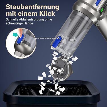 Акумуляторний ручний пилосос Yomile AD10 для авто та дому, 27000Па, 150Вт, бездротовий портативний міні-пилосос з функцією обдуву