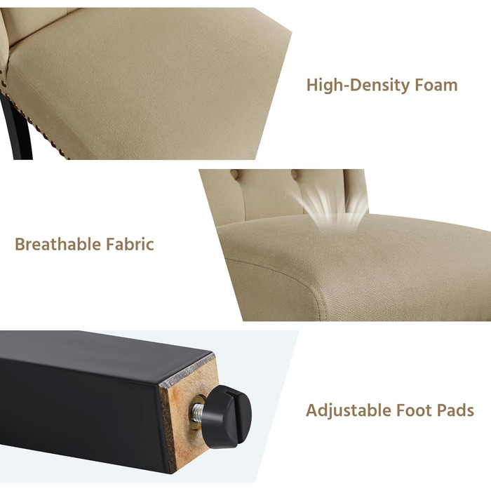 Набір кухонних стільців Yaheetech з амортизованим сидінням та спинкою, сірі (2 шт.)