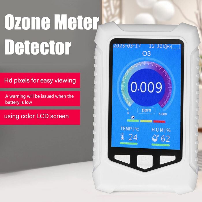 Портативний детектор озону Ozonmessgerät з USB-зарядкою та чітким екраном – точні вимірювання якості повітря
