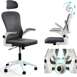 Офісне крісло Sesto Senso Graphite 1 Grey - ергономічне, з підтримкою попереку та регульованими підлокітниками, для керівників