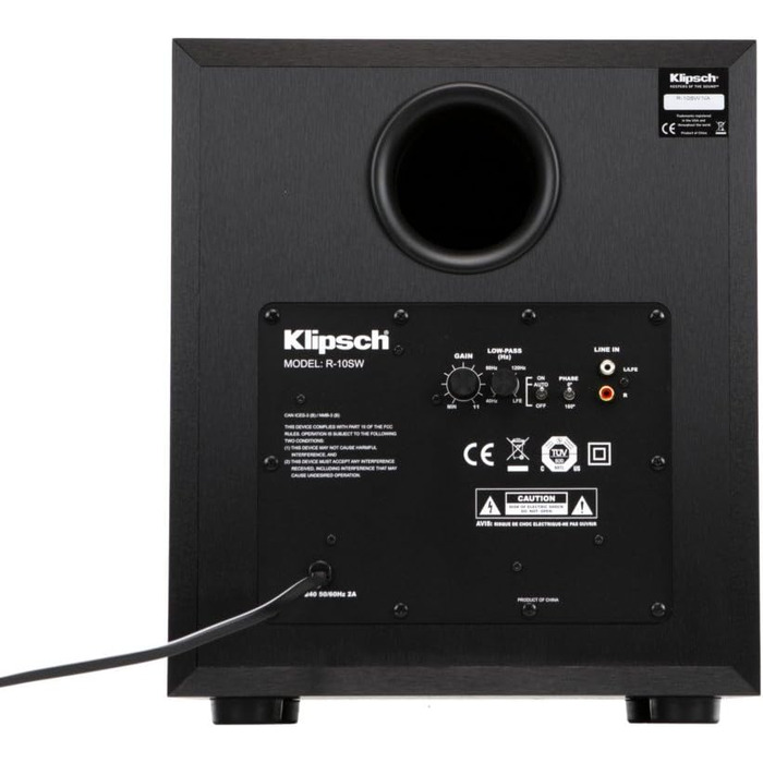 Сабвуфер Klipsch R-112SW, 118 дБ, чорний (R-10 SW, одинарний)