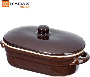 Глиняна жаровня KADAX, 23x12.5x6 см Пароварка