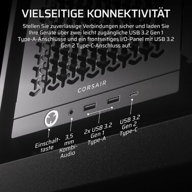 Корпус для ПК CORSAIR 4000D, модульний Mid-Tower ATX, високий повітряний потік, система кріплення вентиляторів InfiniRail™, сумісний з ASUS BTF, MSI Project Zero, Gigabyte Project Stealth, чорний