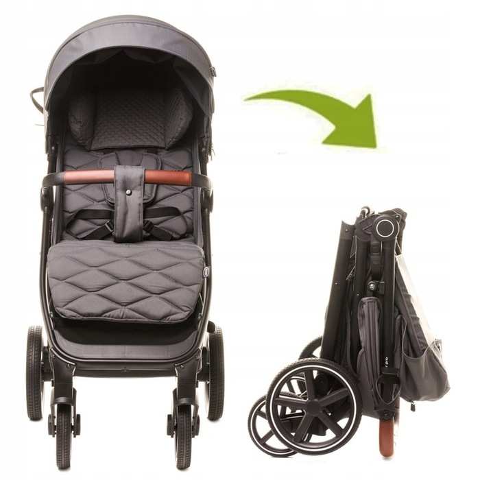 Дитячий прогулянковий візок 4BABY Stinger, графітовий, 10 кг, з регульованим сидінням