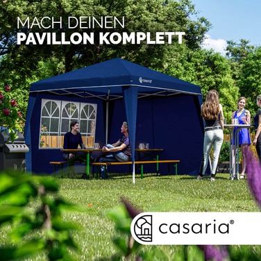 Бічна стінка альтанки Capri комплект з 2 синіх 3х3м