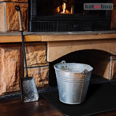 Підставка під камін KOTARBAU® з порошкового покриття, сталь, 40 x 60 см. Захист від бруду та попелу