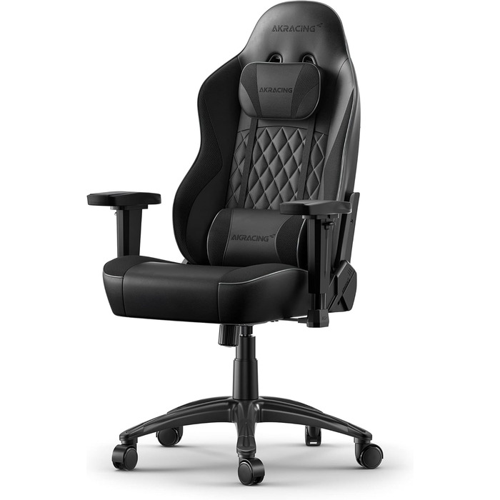 Крісло AKRacing California Gaming Chair, шкірозамінник, 5 років гарантії (Ojai, чорний)