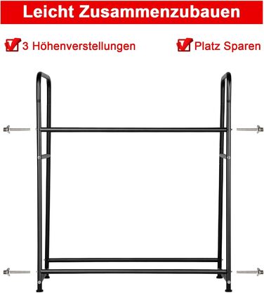 Стійка для шин на 8 шин, 107x46x117 см, для гаража. Місткість 180 кг, з захисною оболонкою. Регулювання висоти.