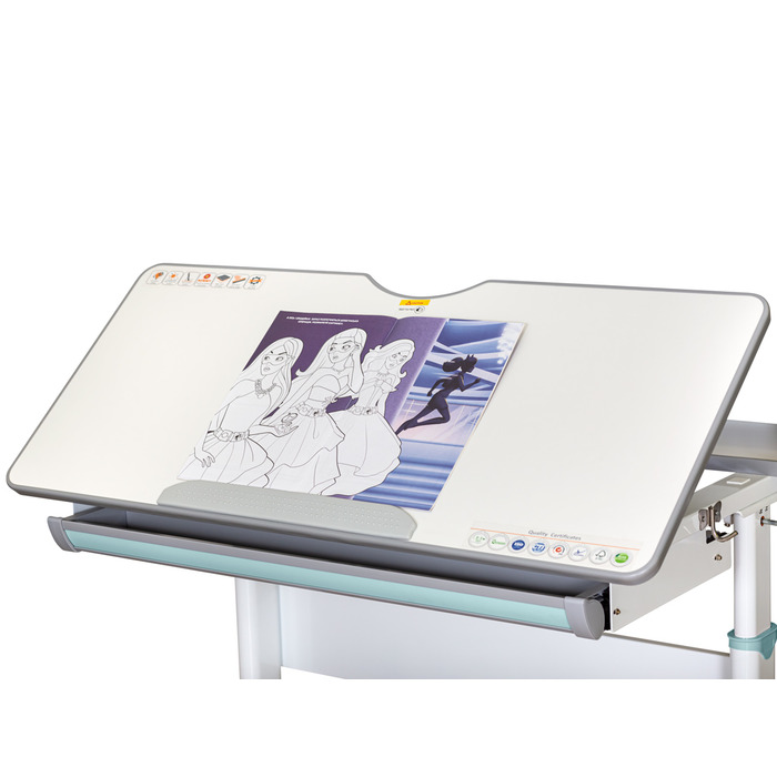 Дитячий стіл Mealux Vancouver Multicolor BL Lite (арт. BD-620 W/G MC + BL Lite)
