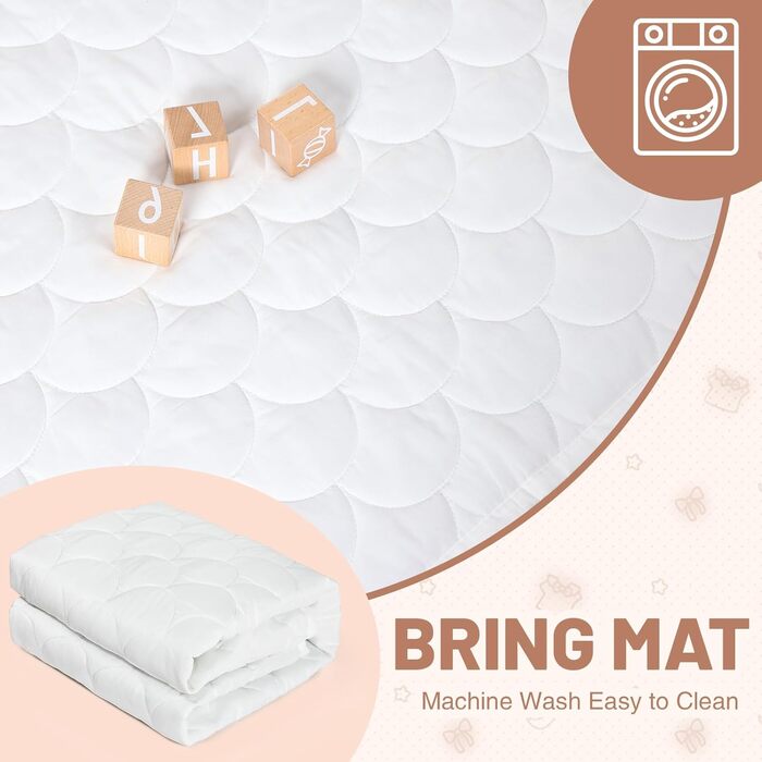 Дитяче намет-ігровий будиночок Wilwolfer з килимком для малюків: Принцесин будиночок з бахромою для дівчаток та хлопчиків - Великий намет для гри в приміщенні та на вулиці, кремовий колір