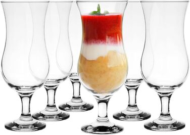 Набір склянок для коктейлів Krosno Glasmark: 6 шт, 420 мл, Long Drink, підійдуть для напоїв, води, смузі та десертів. Можна мити в посудомийній машині.