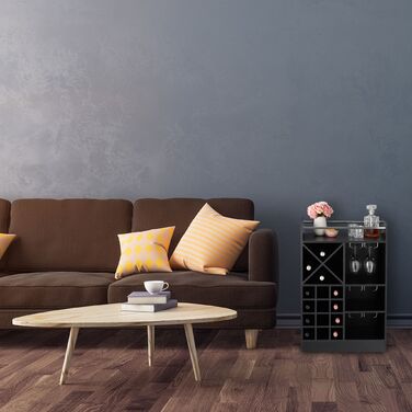 Великий винний стеллаж Relaxdays з тримачами для келихів