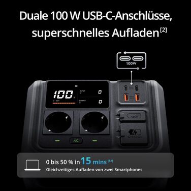 Портативна електростанція DJI Power 500: сонячний генератор 1000W, LiFePO4 512Wh, 4-in-1 зарядка, 23dB, для кемпінгу та резервного живлення
