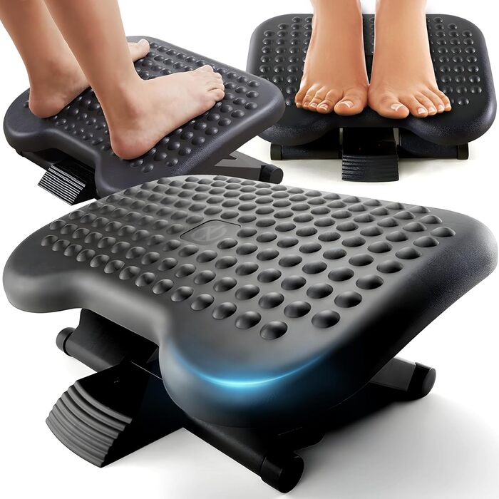 Підставка для ніг Retoo: ергономічна, з регулюванням висоти та масажем для офісу та дому