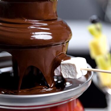 Шоколадний фонтан Cecotec Chocolicious, 90 Вт, ретро-дизайн, сталевий корпус, 3 каскади, знімні деталі, придатні для миття в посудомийній машині