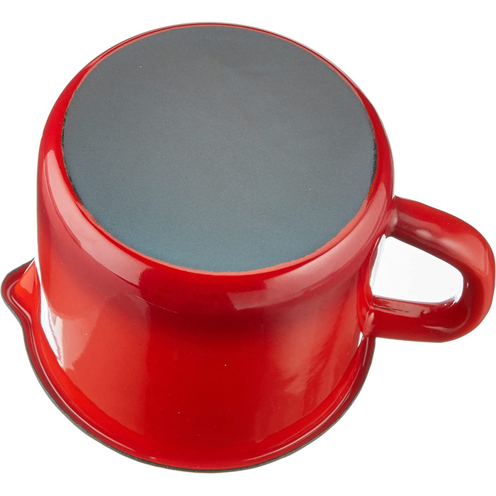 Емальований чайник Karl Krüger Rom 1л червоно-сірий з виливом, 12x12x11 см