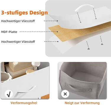 Комод Somdot для спальні, вітальні, прихожої з шухлядами, LED-підсвічуванням та розетками (2 AC, 1 USB, 1 Type-C), 5 тканинних шухляд, білий, 29T x 66,5B x 70,5H см (Комод Somdot з 8 шухлядами, біле шкірозамінник, 29T x 99B x 70.5H см)