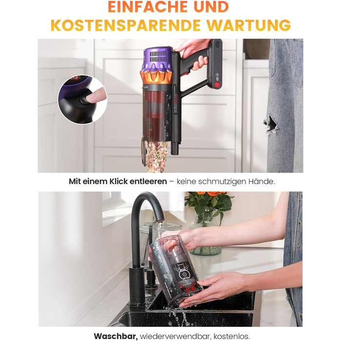 Акумуляторний пилосос AlloyMove A05: 50000Pa, 550W, 80 хвилин, LED дисплей, антизаплутувальна щітка, 7-ступенева фільтрація, для тварин, твердих поверхонь та килимів