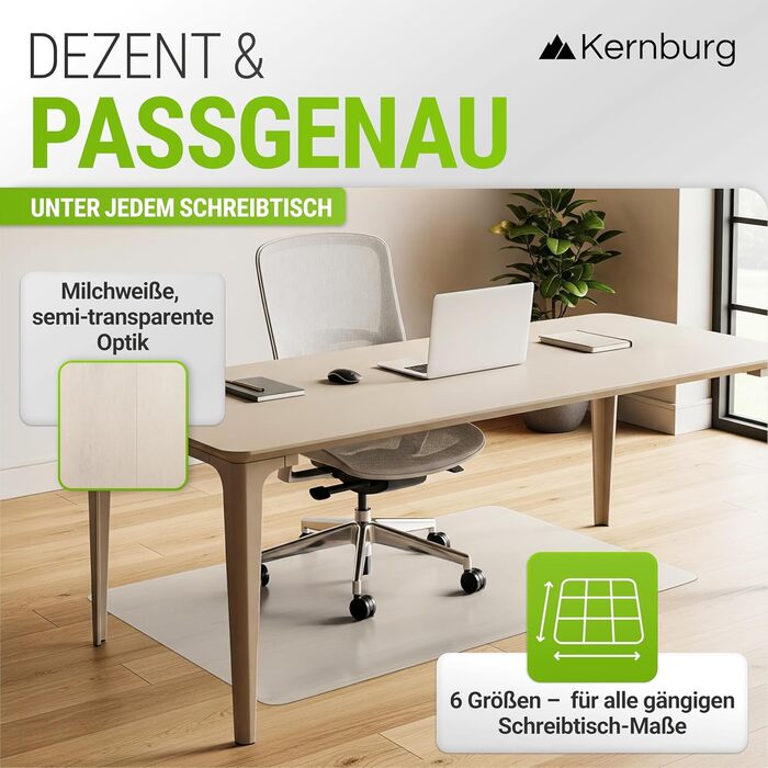 Килимок під офісне крісло – прозора підкладка для ламінату, паркету та плитки – антиковзаюча, шумопоглинаюча, для дому та офісу (80 x 120 см)