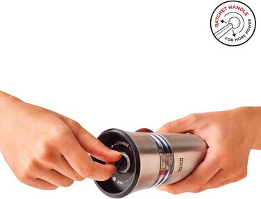 Мельниці для солі та перцю Kuhn Rikon Ratchet Grinder з регульованою керамічною жорна (нержавіюча сталь)