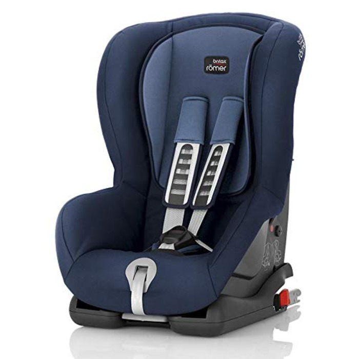 Дитяче автокрісло BRITAX ROMER 9-18 кг DUO plus, гнучке встановлення та посилений захист для дітей (група 1), від 9 місяців до 4 років, Moonlight Blue