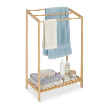 Підставка для рушників Relaxdays, бамбук, 3 перекладини