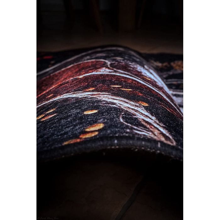 Кухонний килим Miqna, Сучасний нековзний гелевий килимок на підошві, миються чорні Кухонні килимки, барвисті Килимки для спецій (чорний, 80 x 20