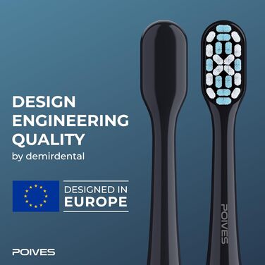 Електрична зубна щітка POIVES P1 Pro з датчиком тиску, 72000 рухів, 4 роки гарантії, 111 днів без ризику, тривалий час роботи акумулятора, колір: Midnight Blue