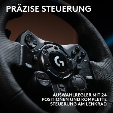 Logitech G923 Racing Wheel: Гоночне кермо для PS5, PS4, PC, Mac - Чорне. TRUEFORCE, 1000Hz, Подвійне зчеплення