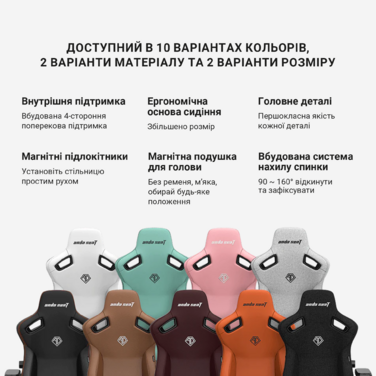 Крісло ігрове Anda Seat Kaiser 3 Black Fabric Size XL