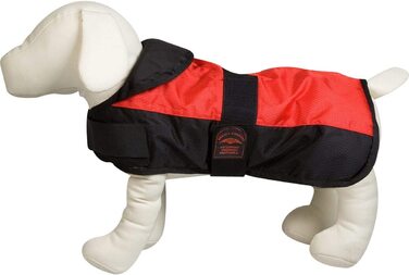 Пальто для собак Карлі Білий ведмідь L 35 см червоне 1 поясний ремінь