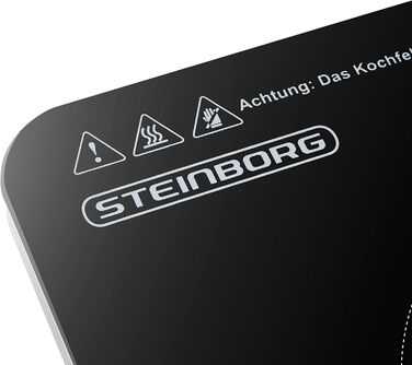 Індукційна плитка Steinborg 2000 Вт з сенсорним керуванням та захистом від перегріву | Електрична плитка для кухні