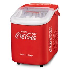 Льодогенератор Salco Coca Cola, 10 кг/день, 2 розміри льоду, ретро дизайн, портативний, червоний, для коктейлів та напоїв