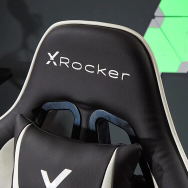 Ігрове крісло X Rocker Junior Carbon обертове чорно-зелене