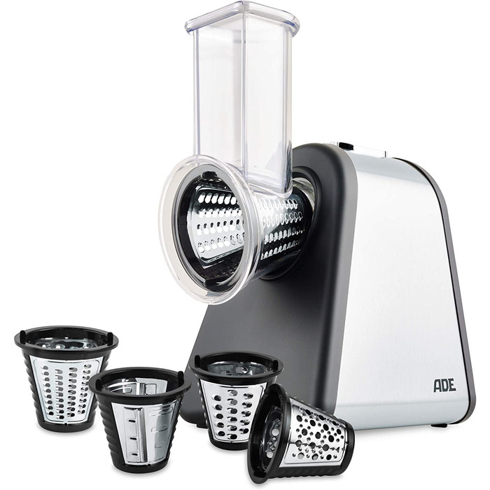 Електричний овочевий слайсер | Тертка для овочів та фруктів | Набір з 4 лезами | Модель для сиру | Потужність 200-500 Вт