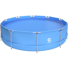 Басейн Avenli 360 x 76 см Наземний басейн зі сталевим каркасом без насоса Синій круглий каркасний басейн Запасний басейн (366 x 76 см)