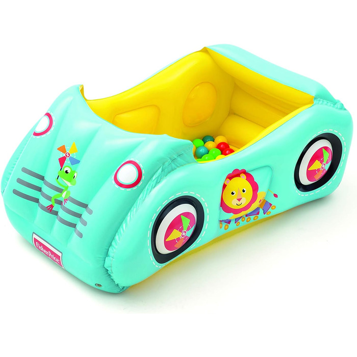 Басейн з м'ячем Bestway Fisher-Price, гоночний автомобіль, 119 x 79 x 51 см