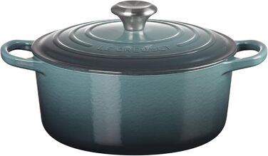 Каструля чавунна Le Creuset Signature, 22 см, 4,2 л, для всіх типів плит включаючи індукційну (Ocean)