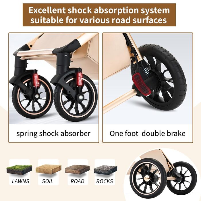 Дитячий візок 3 в 1 Kinderwagen Alltags Buggy, алюмінієва рама, темно-сірий (U9-X)